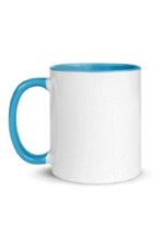 Sky Blue-White Ceramic 11Oz 3 Tone Colour Mug