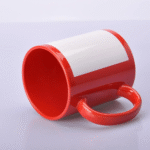 Red-White Ceramic 11Oz Colour Patch Mug - Image 2