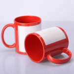Red-White Ceramic 11Oz Colour Patch Mug - Image 4