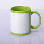 Light Green-White Ceramic 11Oz Colour Patch Mug