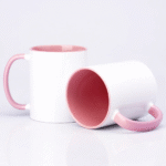 Baby Pink-White Ceramic 11Oz 3 Tone Colour Mug - Image 2