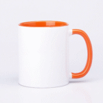 Orange -White Ceramic 11Oz 3 Tone Colour Mug