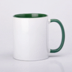 Olive Green-White Ceramic 11Oz 3 Tone Colour Mug - Image 2