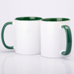Olive Green-White Ceramic 11Oz 3 Tone Colour Mug - Image 3
