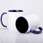 T-Blue-White Ceramic 11Oz 3 Tone Colour Mug - Image 2