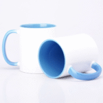 Sky Blue-White Ceramic 11Oz 3 Tone Colour Mug - Image 3