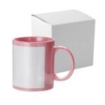 Baby Pink-White Ceramic 11Oz Colour Patch Mug