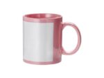 Baby Pink-White Ceramic 11Oz Colour Patch Mug - Image 2