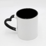 Black-White Ceramic 11Oz 3 Tone Colour Mug #Heart Handle - Image 4